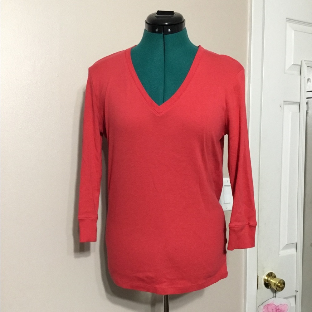 JONES NEW YORK.....100% cotton red top